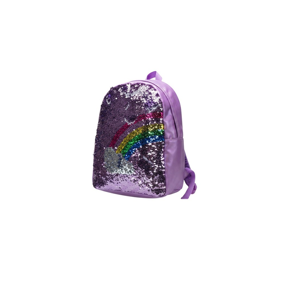 Claire's Mini Backpack Girls Small Purple New Rainbow Flip Sequin Holographic